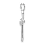 14k White Gold 1/10 carat Diamond Cross with Heart Pendant