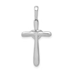 14k White Gold 1/10 carat Diamond Cross with Heart Pendant