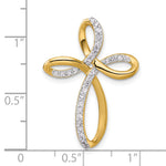 Gold Diamond Cross Pendant - 14k Yellow Gold / 1/3 ctw. / 29.9x22mm