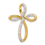 Gold Diamond Cross Pendant - 14k Yellow Gold / 1/3 ctw. / 29.9x22mm