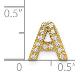 Diamond Initial Pendant - A / 14k Yellow Gold