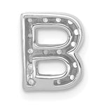 Diamond Initial Pendant - B / 14k White Gold