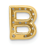 Diamond Initial Pendant - B / 14k Yellow Gold