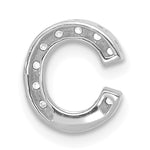 Diamond Initial Pendant - C / 14k White Gold