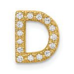 Diamond Initial Pendant - D / 10k Yellow Gold