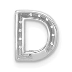 Diamond Initial Pendant - D / 14k White Gold