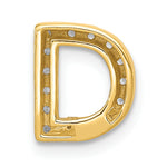 Diamond Initial Pendant - D / 14k Yellow Gold