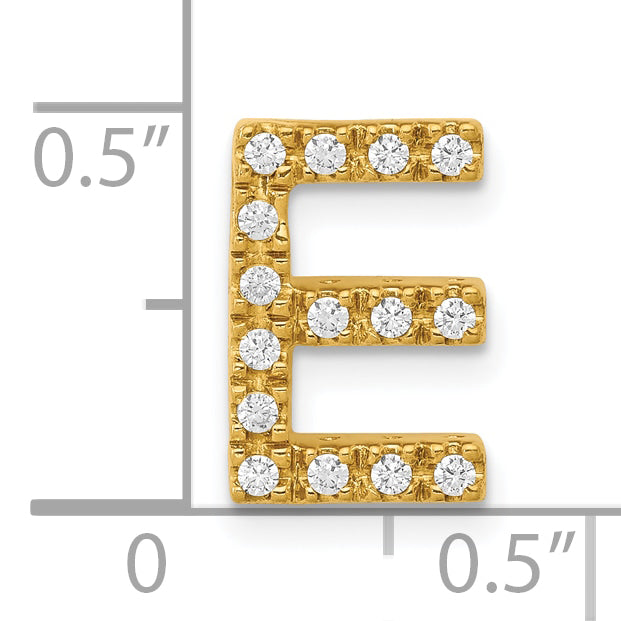 Diamond Initial Pendant - E / 10k Yellow Gold