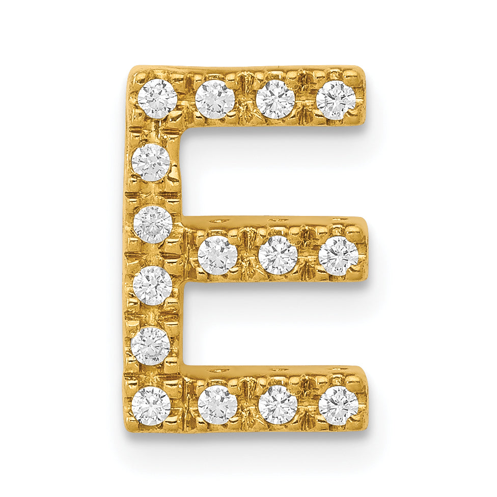 Diamond Initial Pendant - E / 10k Yellow Gold
