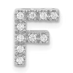 Diamond Initial Pendant - F / 14k White Gold