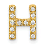 Diamond Initial Pendant - H / 14k Yellow Gold
