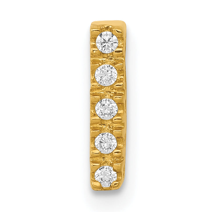 Diamond Initial Pendant - I / 10k Yellow Gold