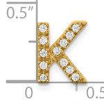 Diamond Initial Pendant - K / 10k Yellow Gold
