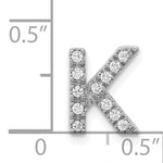 Diamond Initial Pendant - K / 14k White Gold