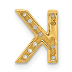 Diamond Initial Pendant - K / 14k Yellow Gold