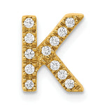 Diamond Initial Pendant - K / 14k Yellow Gold