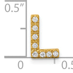 Diamond Initial Pendant - L / 10k Yellow Gold