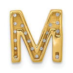 Diamond Initial Pendant - M / 10k Yellow Gold