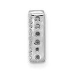 Diamond Initial Pendant - M / 14k White Gold