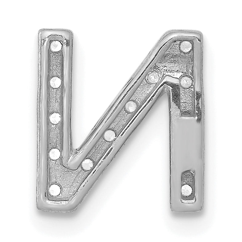 Diamond Initial Pendant - N / 14k White Gold