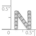 Diamond Initial Pendant - N / 14k White Gold