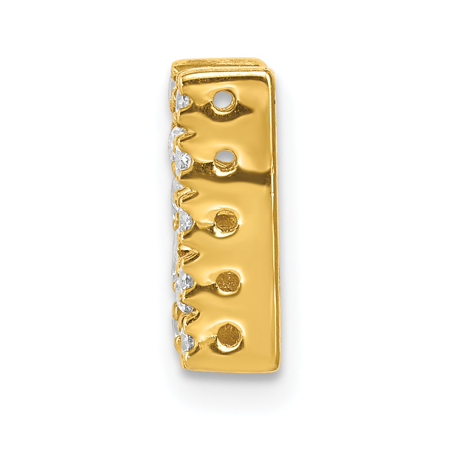 Diamond Initial Pendant - N / 14k Yellow Gold