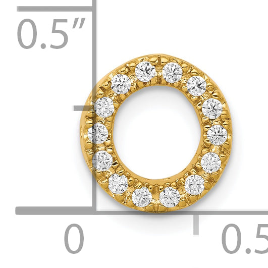 Diamond Initial Pendant - O / 10k Yellow Gold