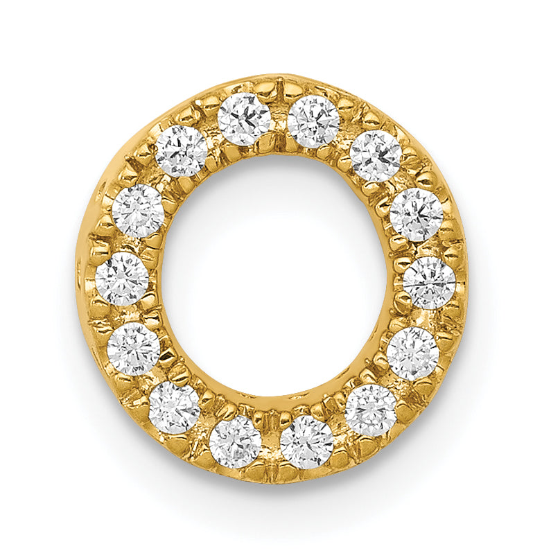 Diamond Initial Pendant - O / 10k Yellow Gold