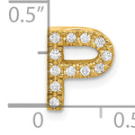 Diamond Initial Pendant - P / 10k Yellow Gold