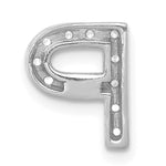 Diamond Initial Pendant - P / 14k White Gold