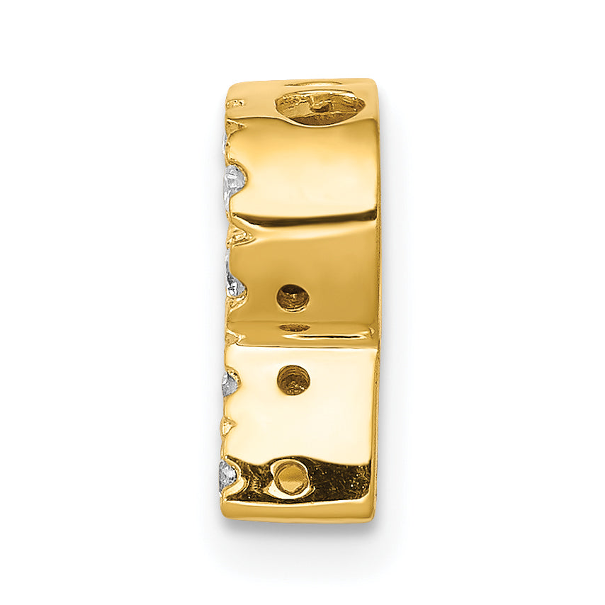 Diamond Initial Pendant - R / 10k Yellow Gold