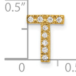 Diamond Initial Pendant - T / 10k Yellow Gold