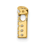 Diamond Initial Pendant - T / 14k Yellow Gold