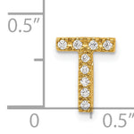 Diamond Initial Pendant - T / 14k Yellow Gold