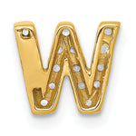 Diamond Initial Pendant - W / 10k Yellow Gold