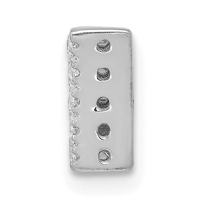 Diamond Initial Pendant - W / 14k White Gold