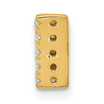 Diamond Initial Pendant - W / 14k Yellow Gold