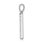 14k Gold Diamond Letter Initial Pendant, view 2 - A / 14k White Gold