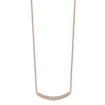 14k Lab Grown Diamond Pendant with Chain - 14k Rose Gold