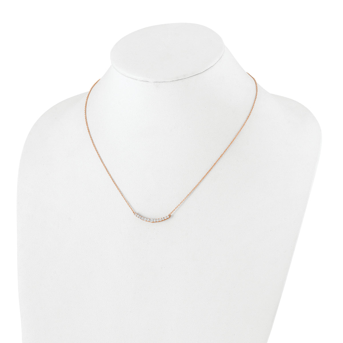 True Origin Lab Grown Diamond Pendant with Chain - 14k Rose Gold