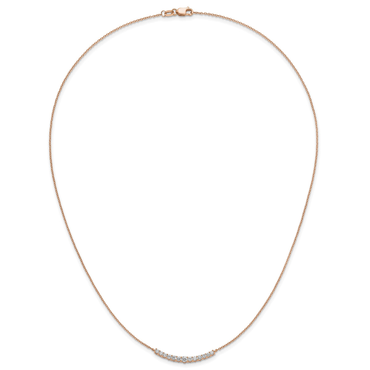 True Origin Lab Grown Diamond Pendant with Chain - 14k Rose Gold