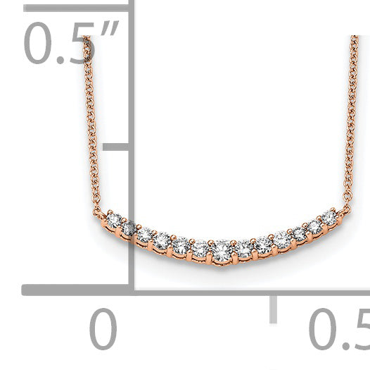 True Origin Lab Grown Diamond Pendant with Chain - 14k Rose Gold