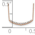 14k Lab Grown Diamond Pendant with Chain - 14k Rose Gold