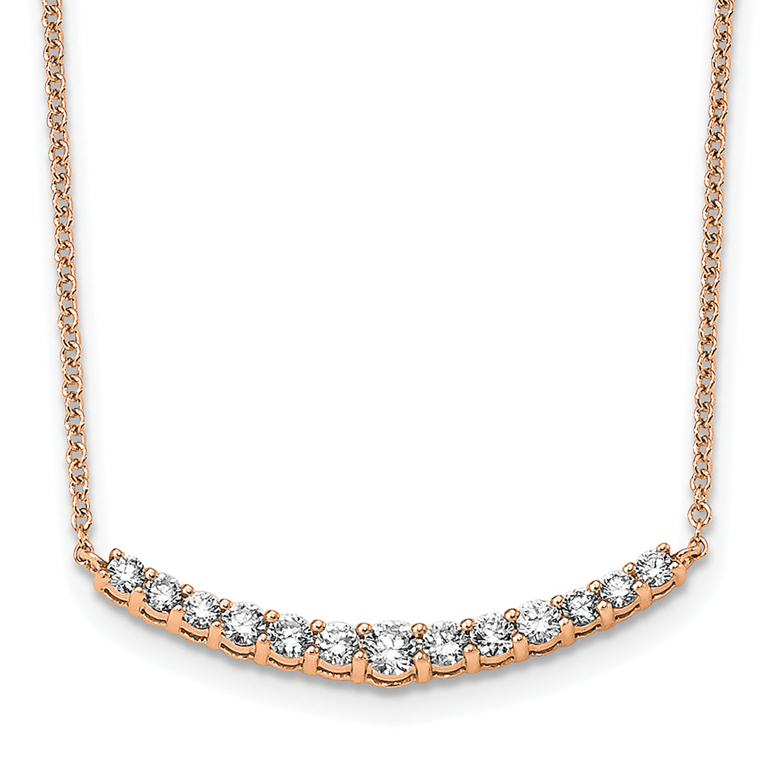 True Origin Lab Grown Diamond Pendant with Chain - 14k Rose Gold