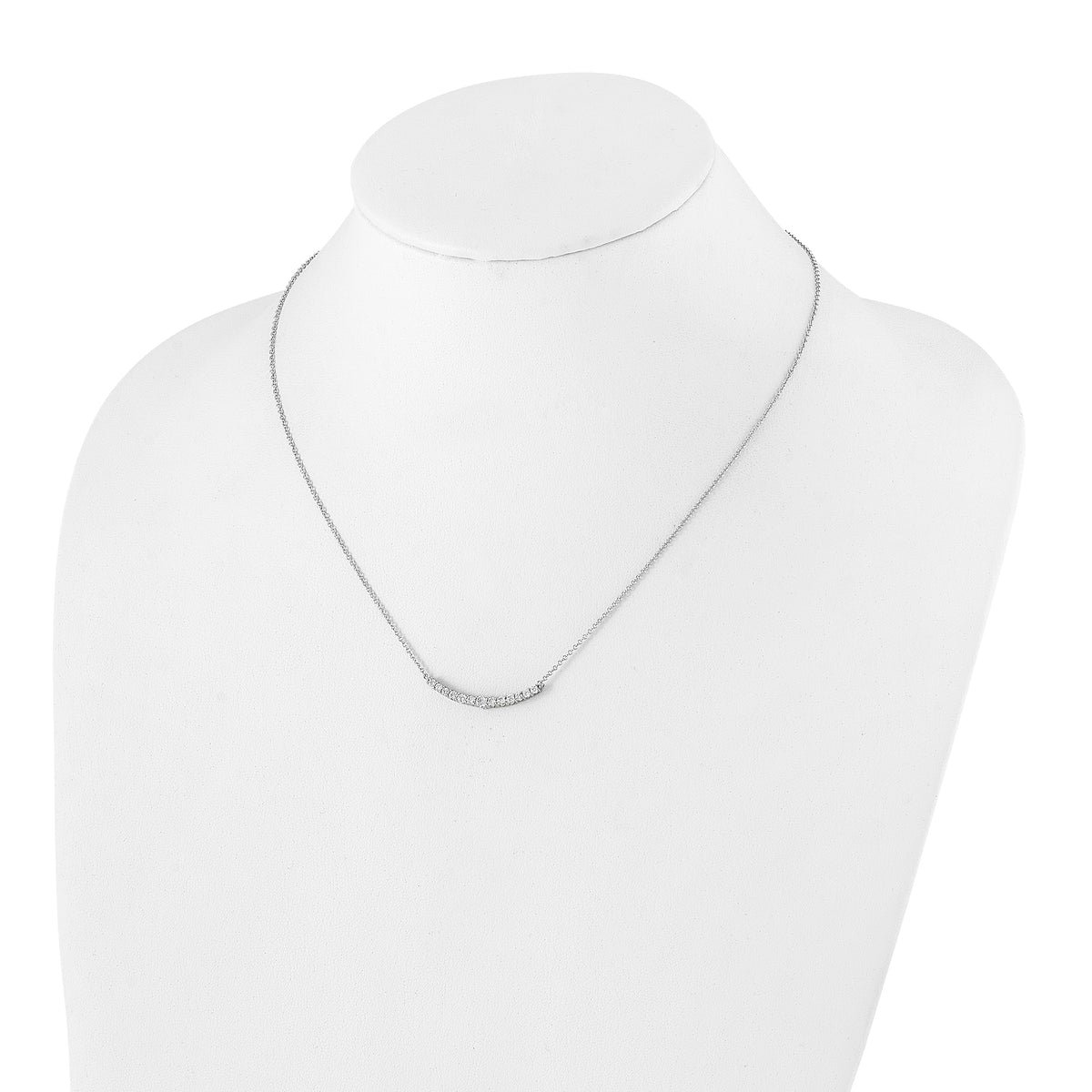 True Origin Lab Grown Diamond Pendant with Chain - 14k White Gold