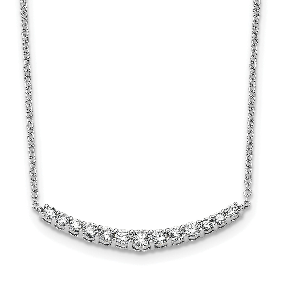 True Origin Lab Grown Diamond Pendant with Chain - 14k White Gold