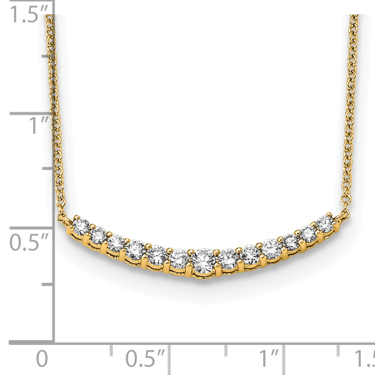 True Origin Lab Grown Diamond Pendant with Chain - 14k Yellow Gold