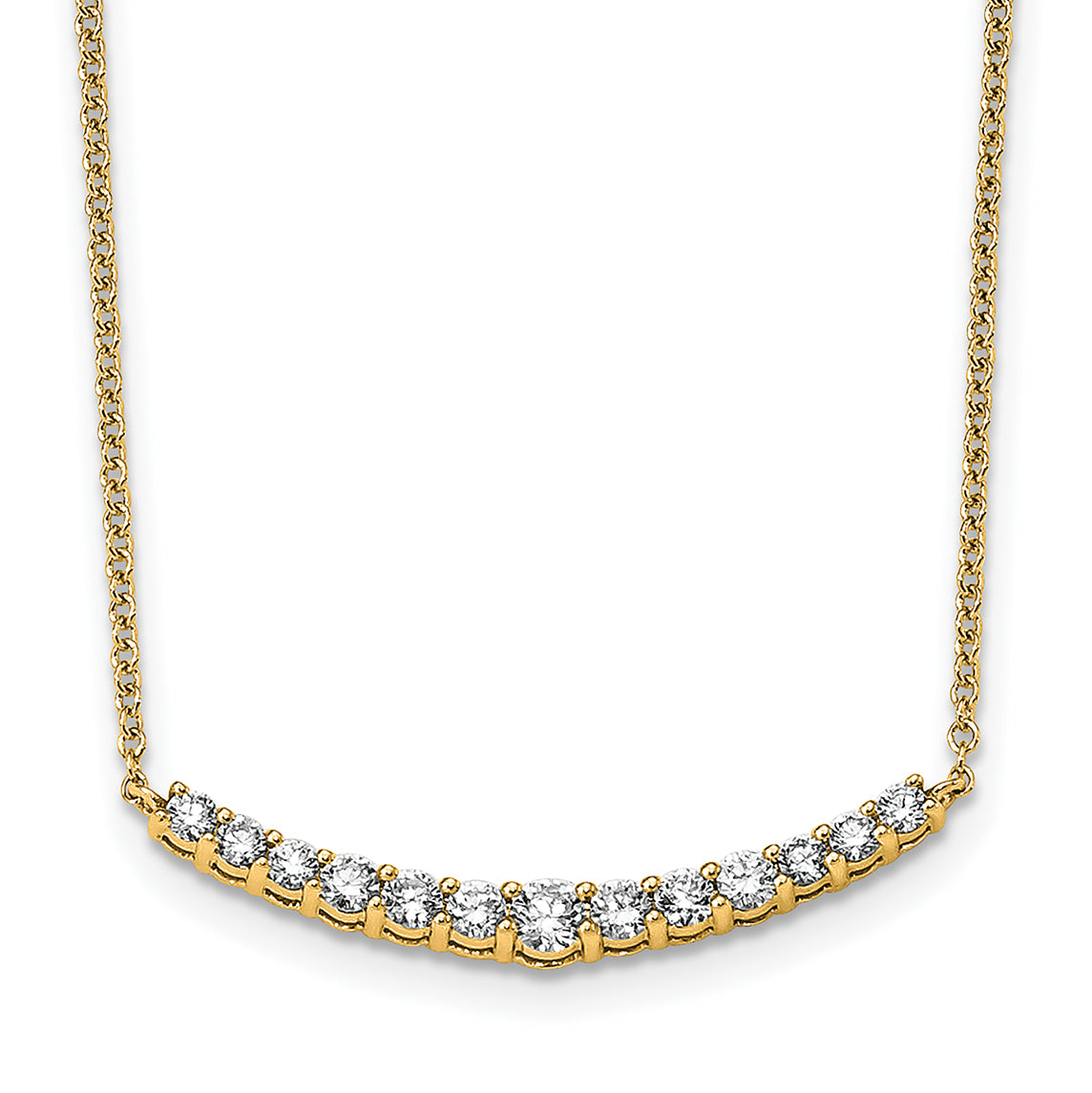 True Origin Lab Grown Diamond Pendant with Chain - 14k Yellow Gold