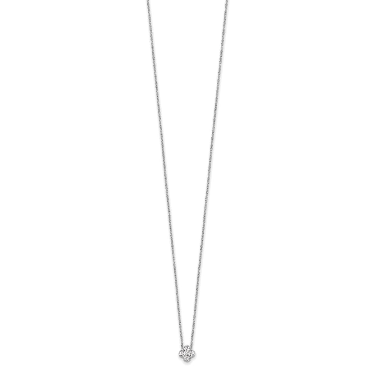 Lab Grown Diamond Bloom Pendant Necklace - 14k White Gold / 1/4 ctw. / VS+ F+