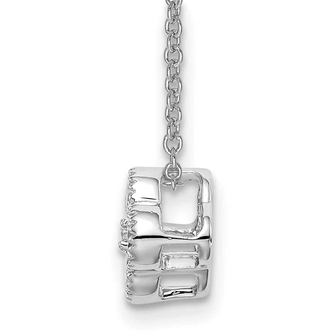Lab Grown Diamond Bloom Pendant Necklace - 10k White Gold / 1/4 ctw. / VS/SI+ G+